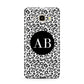 Leopard Print Black and White Samsung Galaxy J7 2016 Case on gold phone