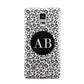 Leopard Print Black and White Samsung Galaxy Note 4 Case