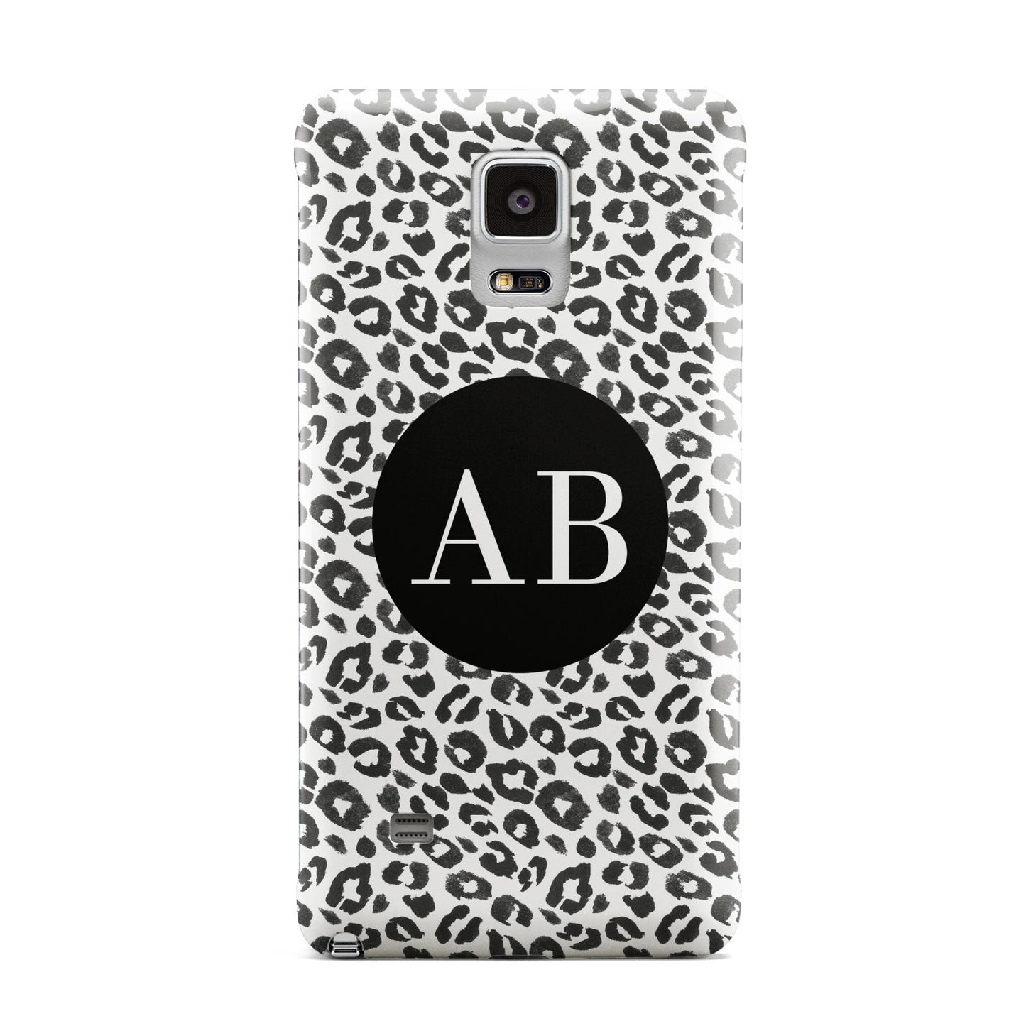Leopard Print Black and White Samsung Galaxy Note 4 Case