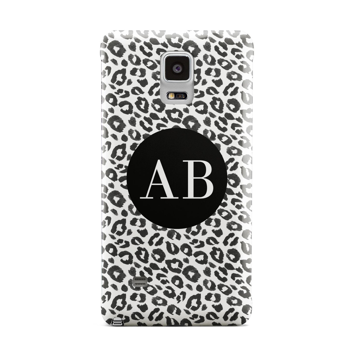 Leopard Print Black and White Samsung Galaxy Note 4 Case