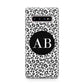 Leopard Print Black and White Samsung Galaxy S10 Plus Case