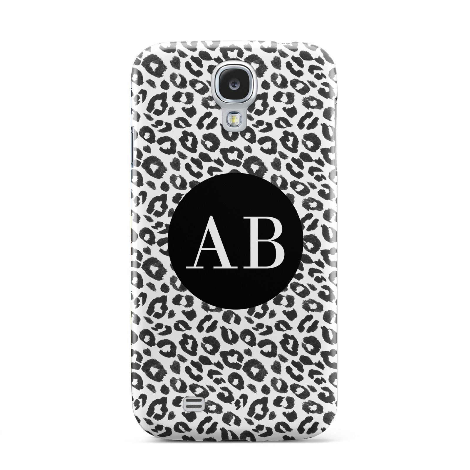 Leopard Print Black and White Samsung Galaxy S4 Case