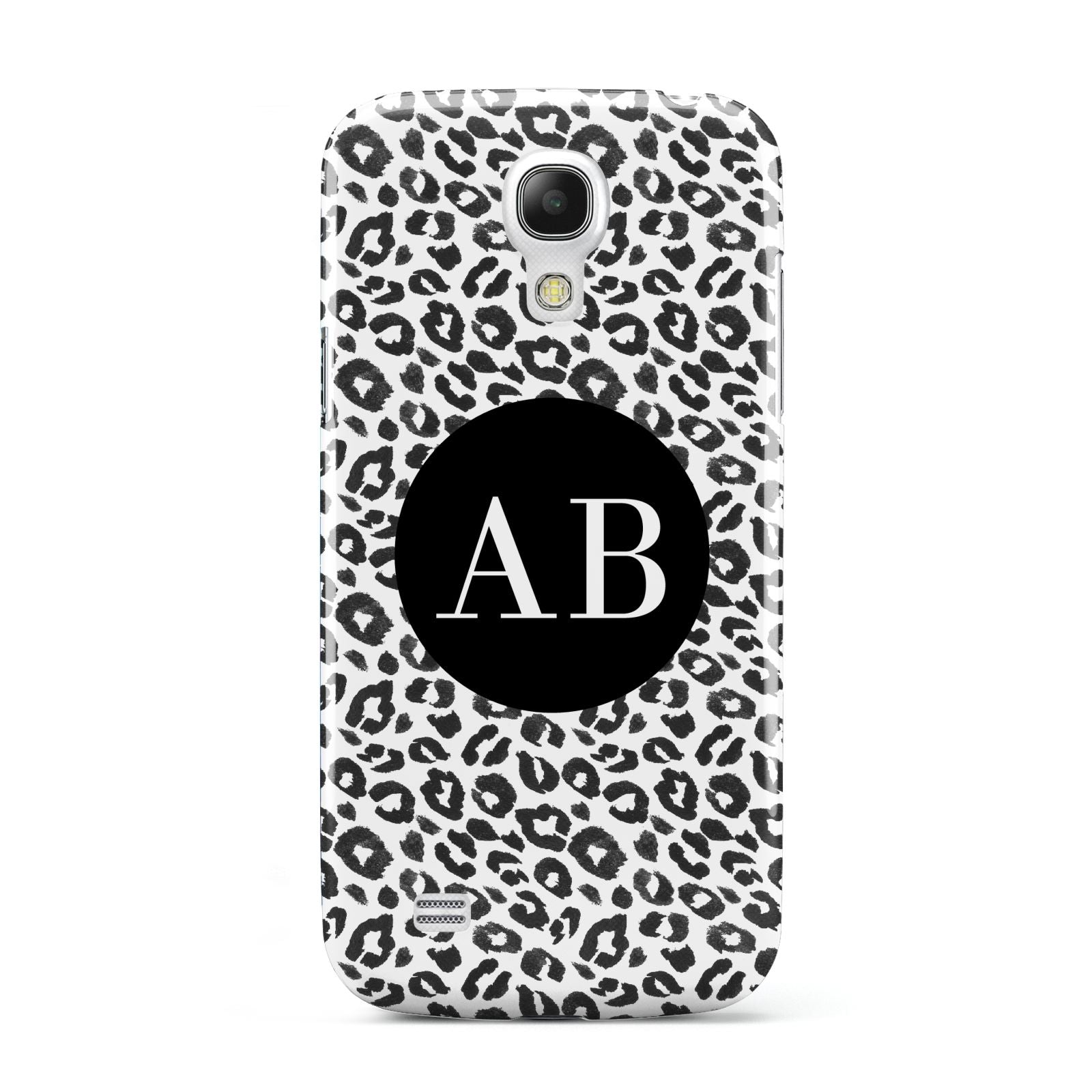Leopard Print Black and White Samsung Galaxy S4 Mini Case
