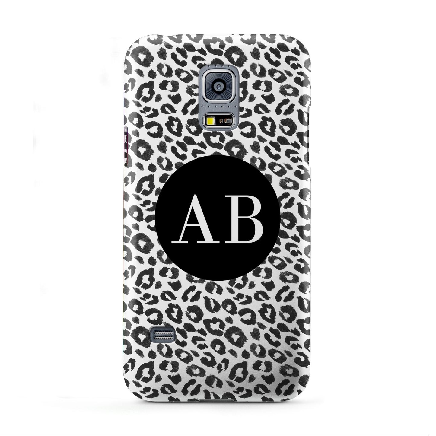 Leopard Print Black and White Samsung Galaxy S5 Mini Case