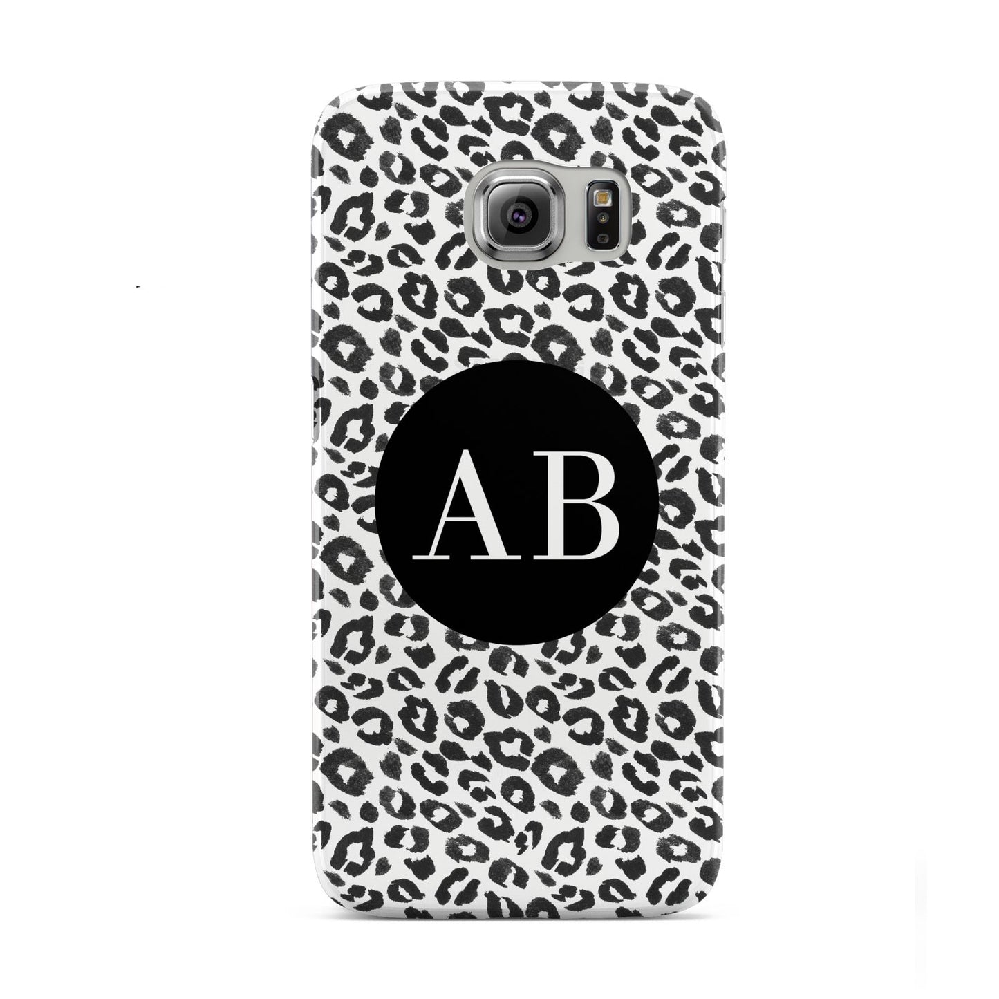 Leopard Print Black and White Samsung Galaxy S6 Case