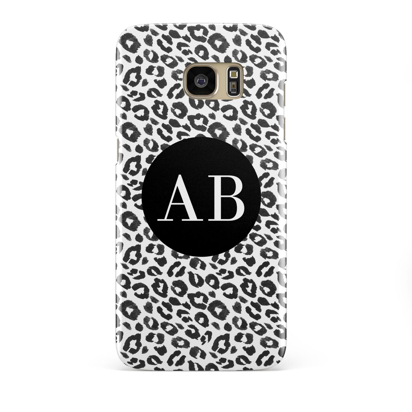 Leopard Print Black and White Samsung Galaxy S7 Edge Case