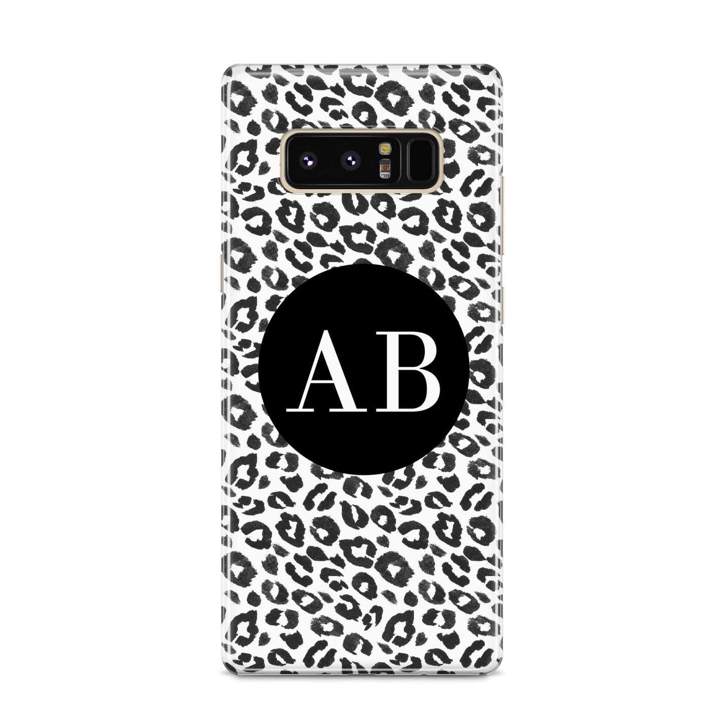 Leopard Print Black and White Samsung Galaxy S8 Case