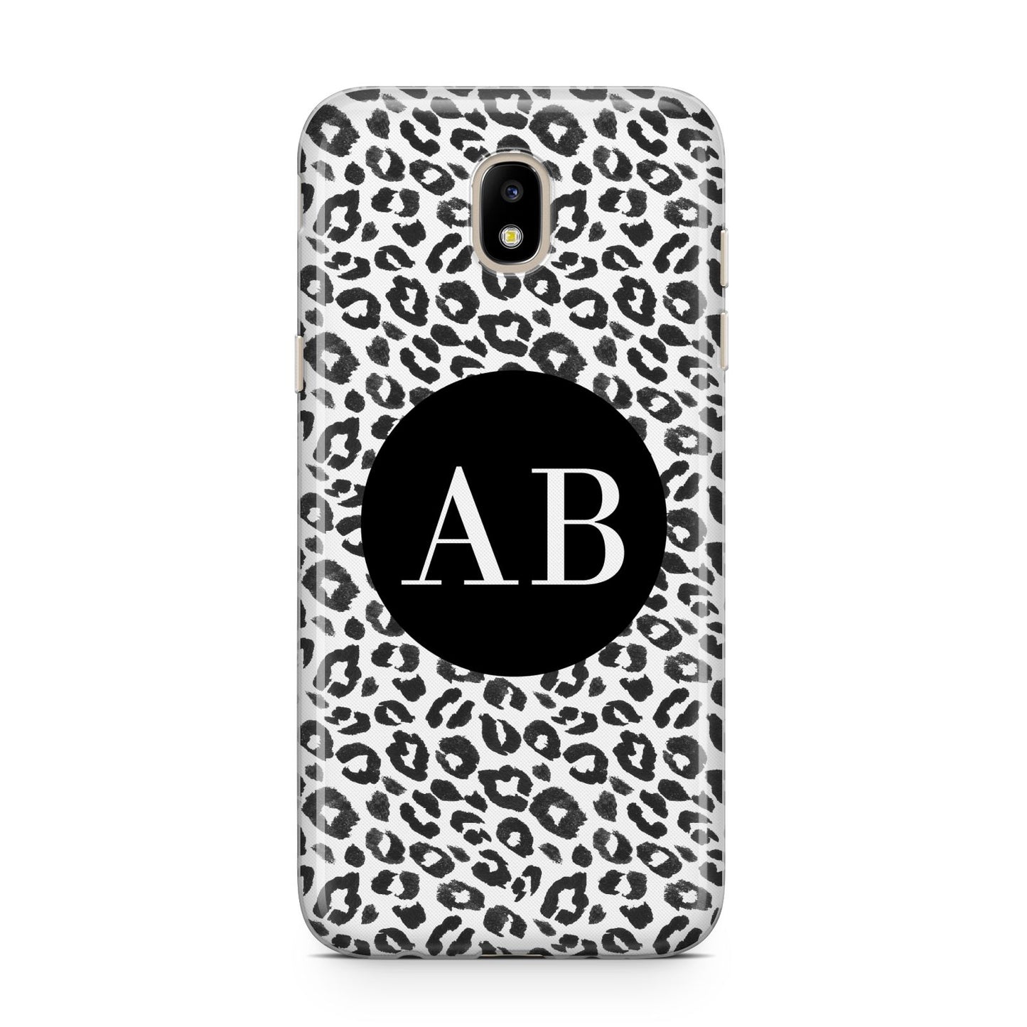 Leopard Print Black and White Samsung J5 2017 Case