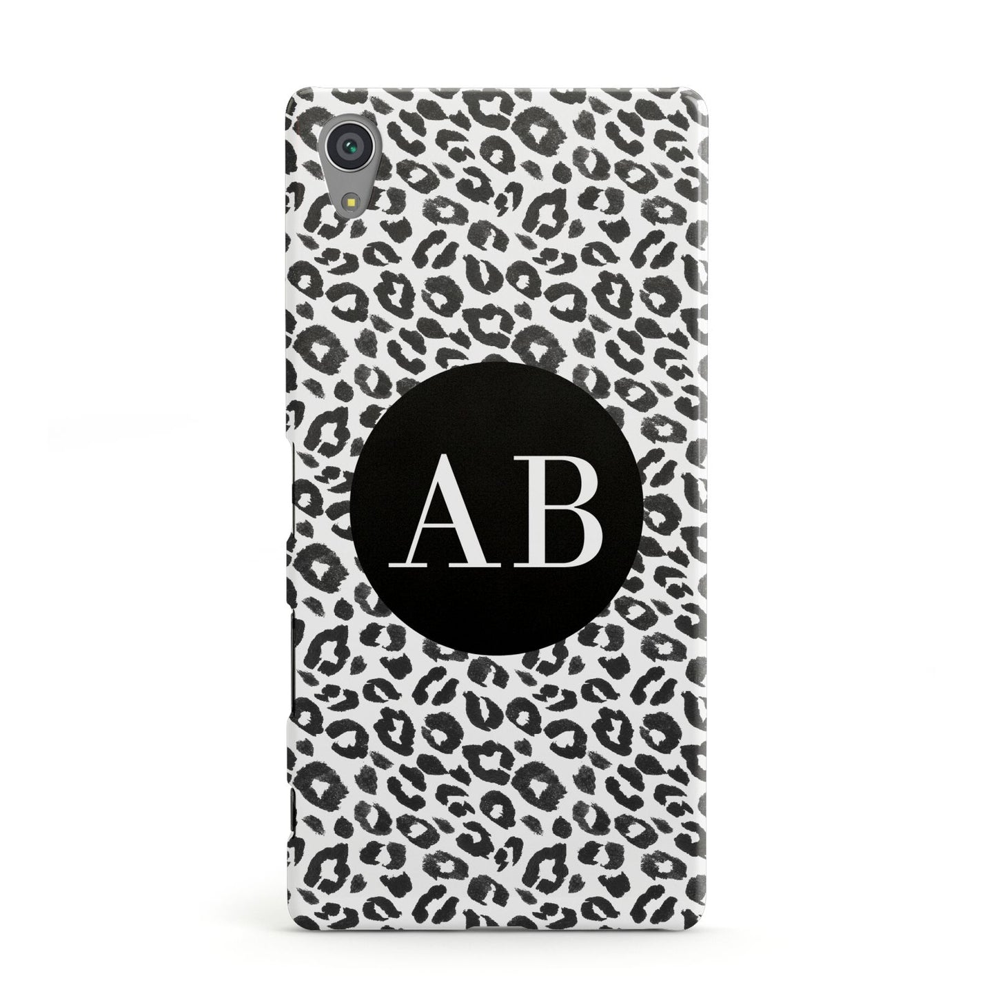 Leopard Print Black and White Sony Xperia Case