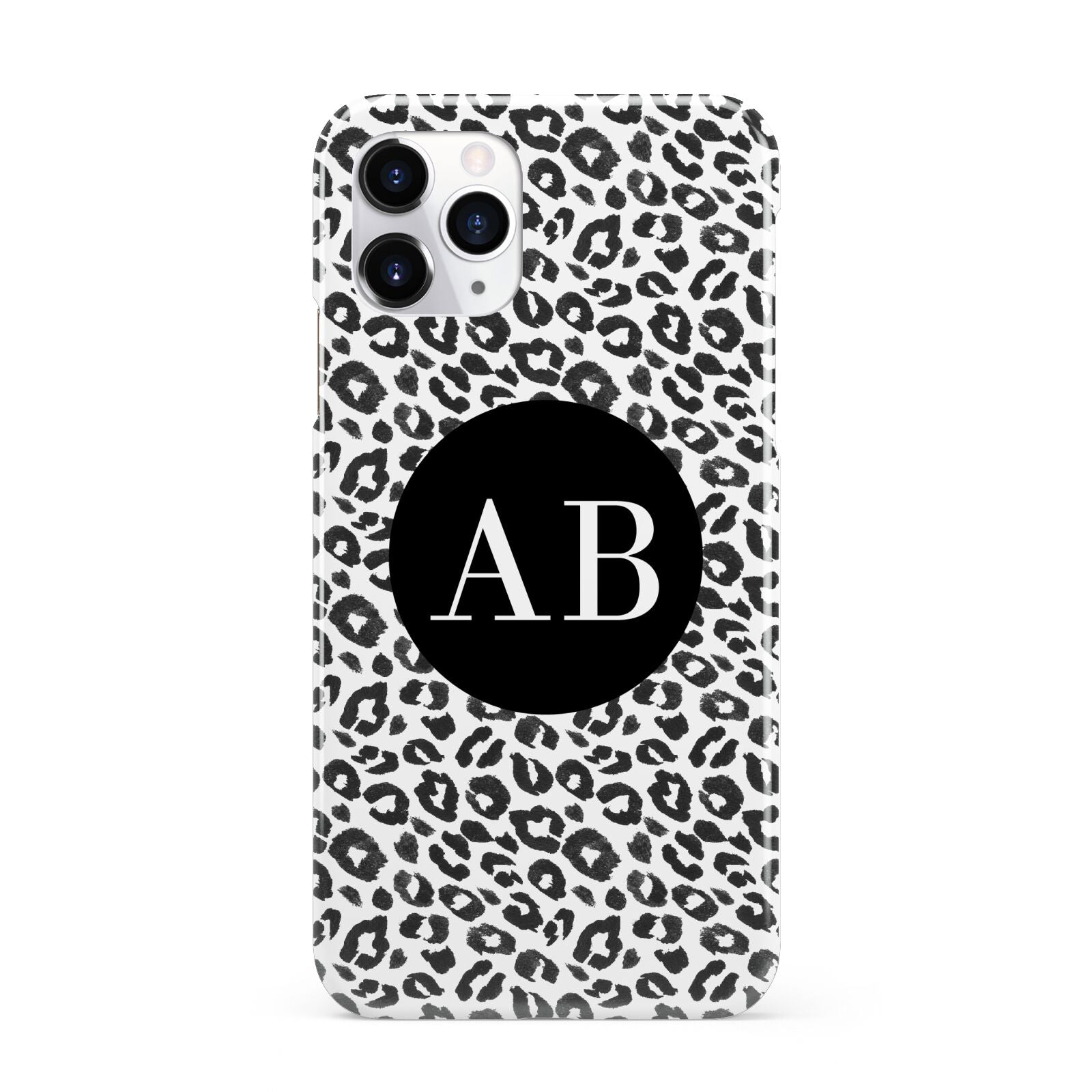 Leopard Print Black and White iPhone 11 Pro 3D Snap Case