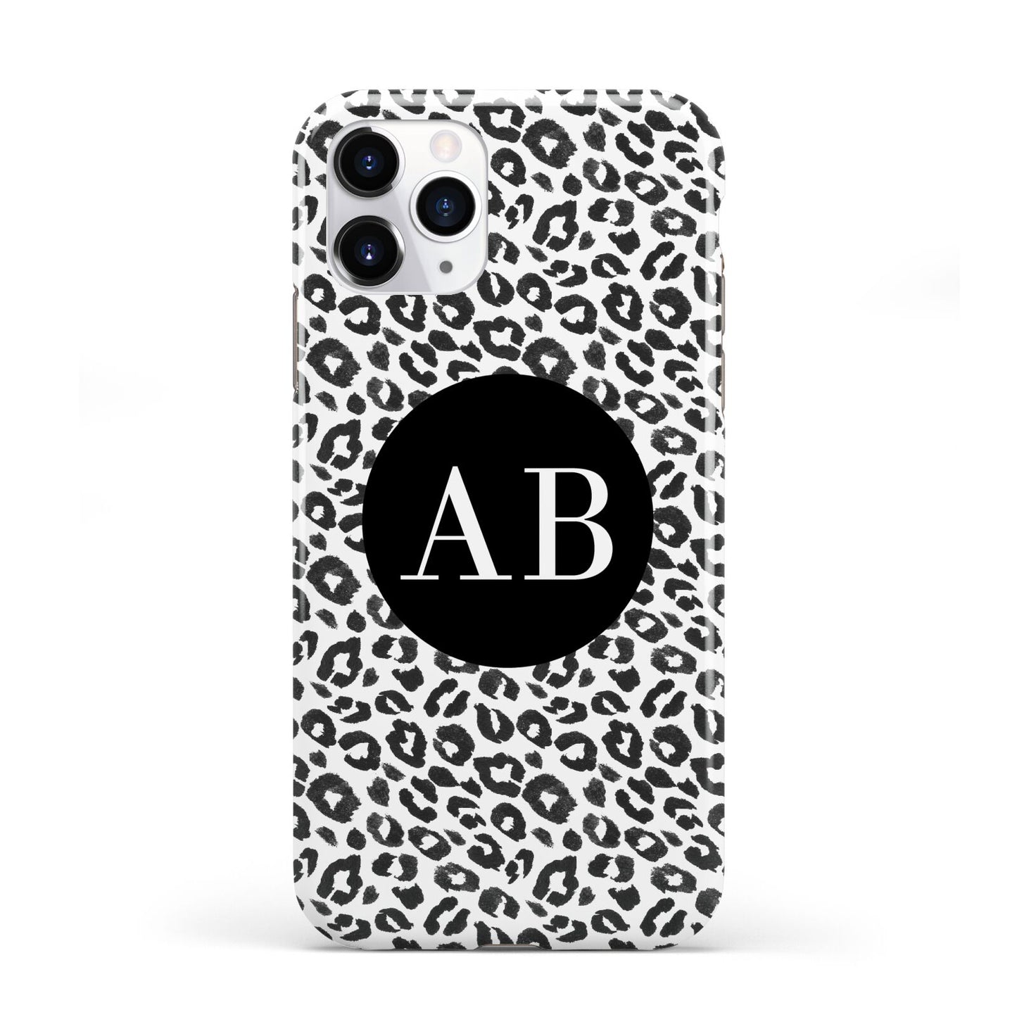 Leopard Print Black and White iPhone 11 Pro 3D Tough Case