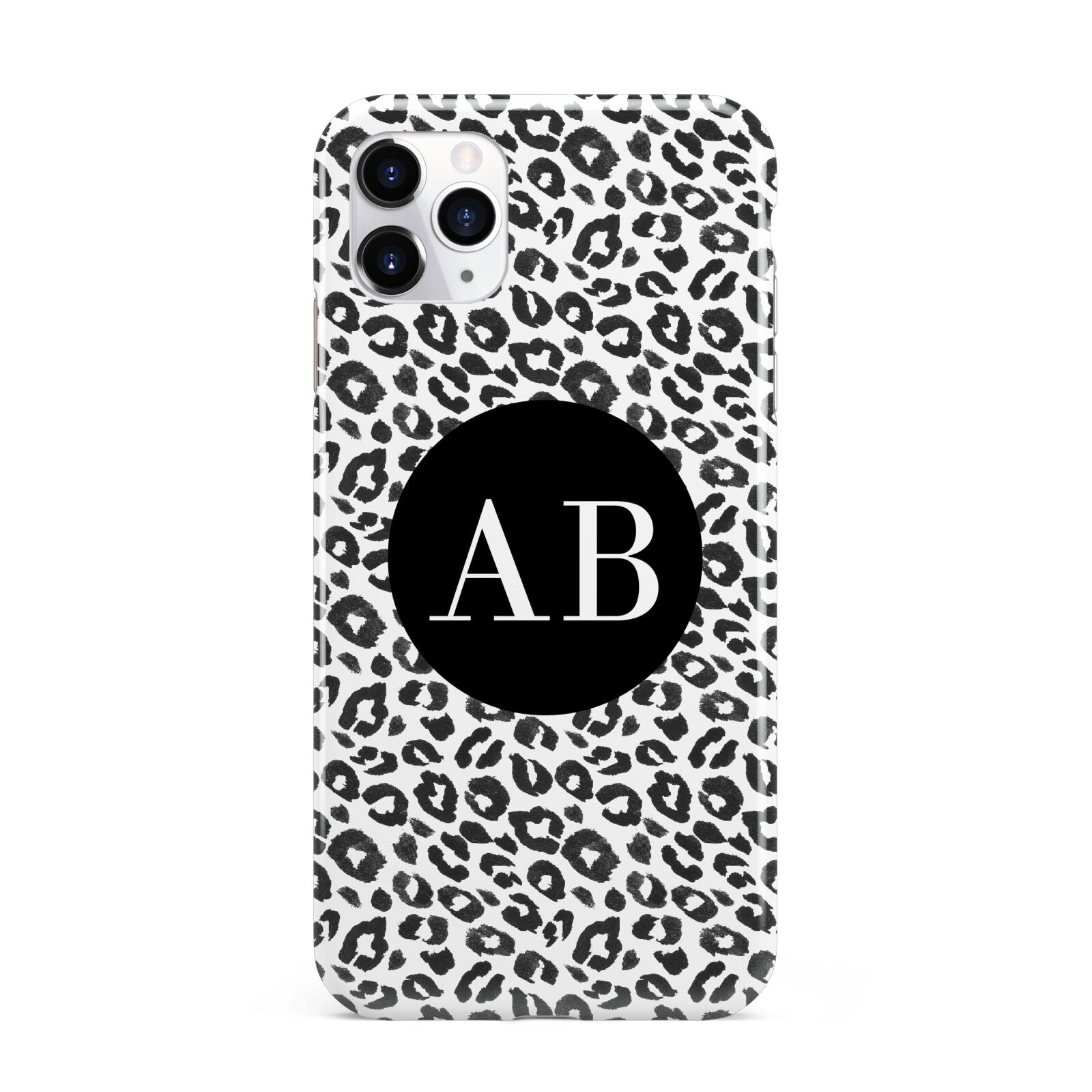 Leopard Print Black and White iPhone 11 Pro Max 3D Tough Case