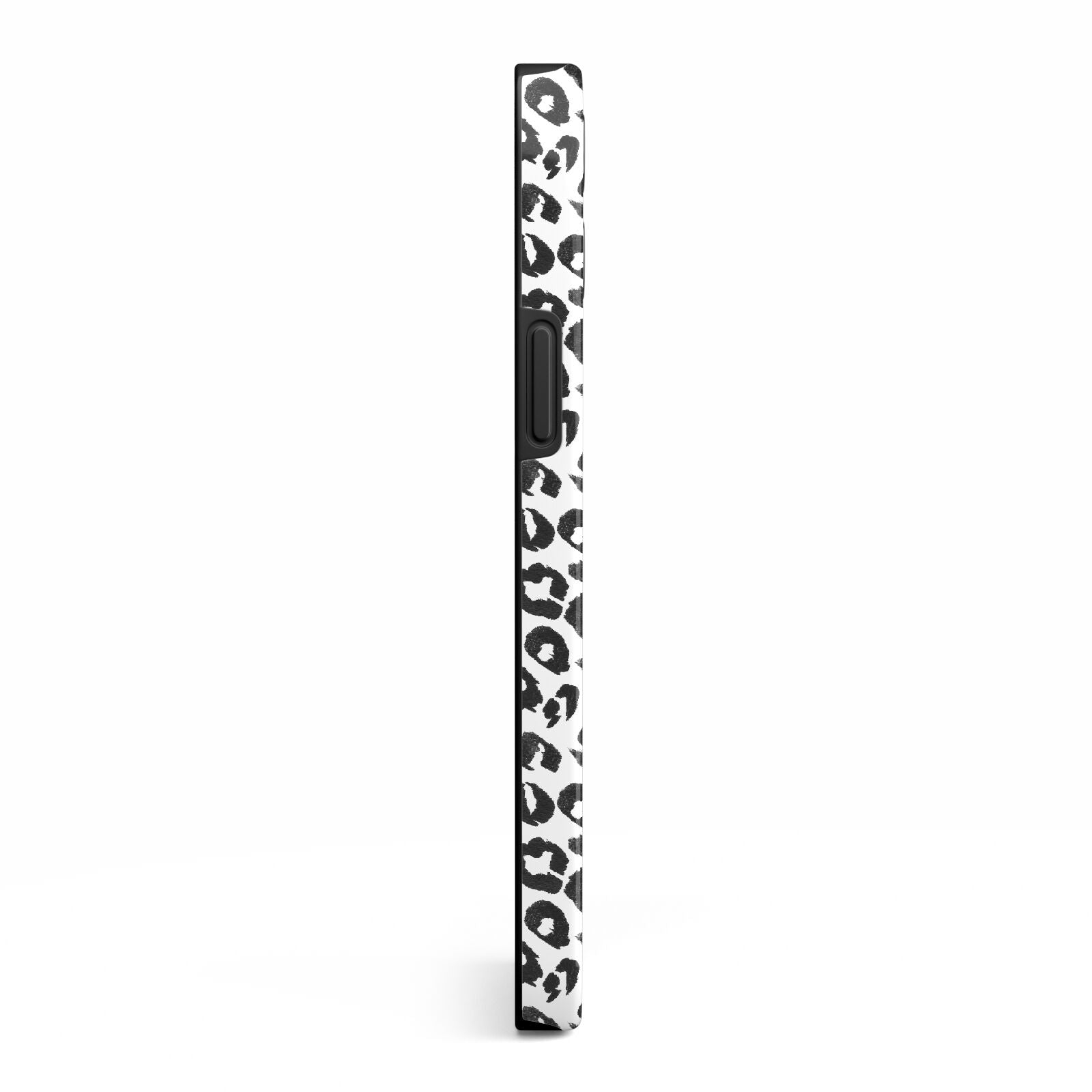 Leopard Print Black and White iPhone 13 Pro Max Side Image 3D Tough Case