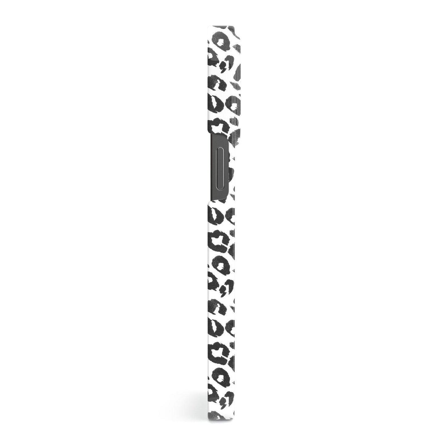 Leopard Print Black and White iPhone 13 Pro Side Image 3D Snap Case