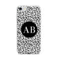 Leopard Print Black and White iPhone 7 Bumper Case on Silver iPhone