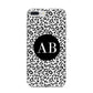 Leopard Print Black and White iPhone 7 Plus Bumper Case on Silver iPhone