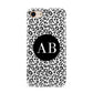 Leopard Print Black and White iPhone 8 3D Tough Case on Gold Phone