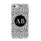 Leopard Print Black and White iPhone 8 Bumper Case on Silver iPhone