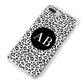 Leopard Print Black and White iPhone 8 Plus Bumper Case on Silver iPhone Alternative Image