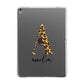 Leopard Print Initial with Name Apple iPad Grey Case