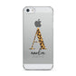 Leopard Print Initial with Name Apple iPhone 5 Case