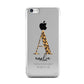 Leopard Print Initial with Name Apple iPhone 5c Case