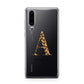 Leopard Print Initial with Name Huawei P30 Phone Case