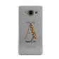 Leopard Print Initial with Name Samsung Galaxy A3 Case