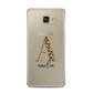 Leopard Print Initial with Name Samsung Galaxy A5 2016 Case on gold phone