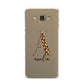 Leopard Print Initial with Name Samsung Galaxy A8 Case