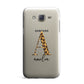 Leopard Print Initial with Name Samsung Galaxy J7 Case