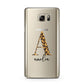 Leopard Print Initial with Name Samsung Galaxy Note 5 Case