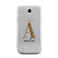 Leopard Print Initial with Name Samsung Galaxy S4 Mini Case