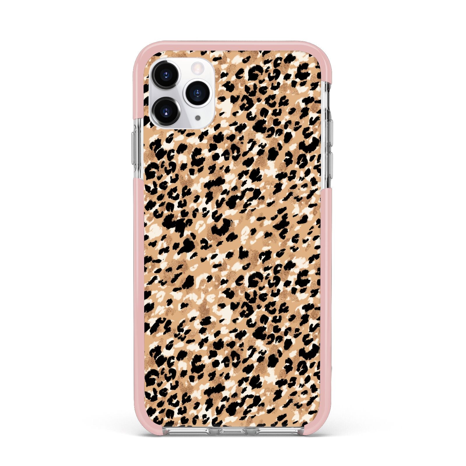 Leopard Print iPhone 11 Pro Max Impact Pink Edge Case