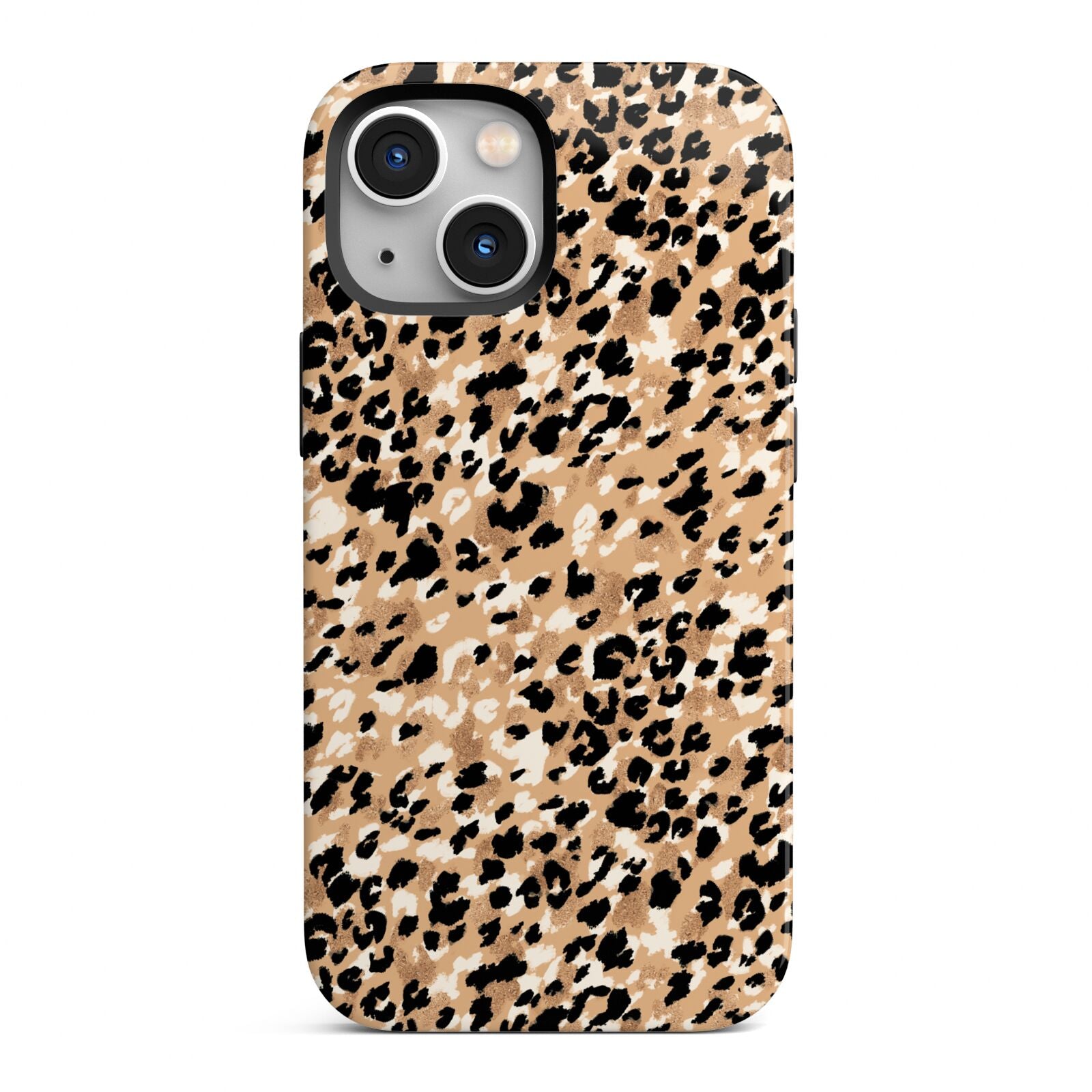 Leopard Print iPhone 13 Mini Full Wrap 3D Tough Case