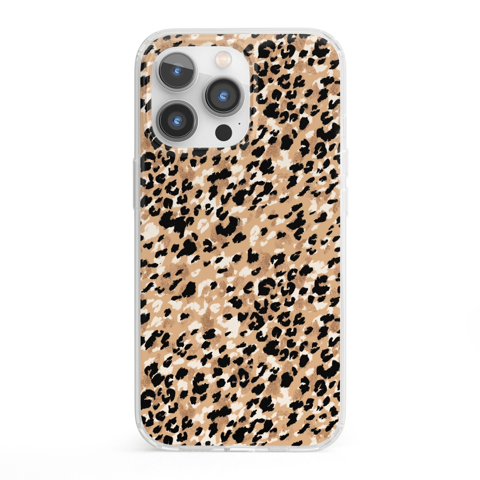 Leopard Print iPhone 13 Pro Clear Bumper Case