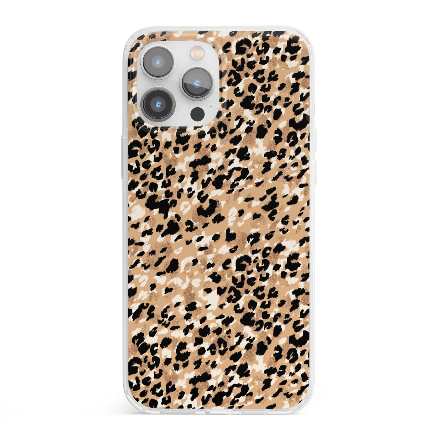 Leopard Print iPhone 13 Pro Max Clear Bumper Case