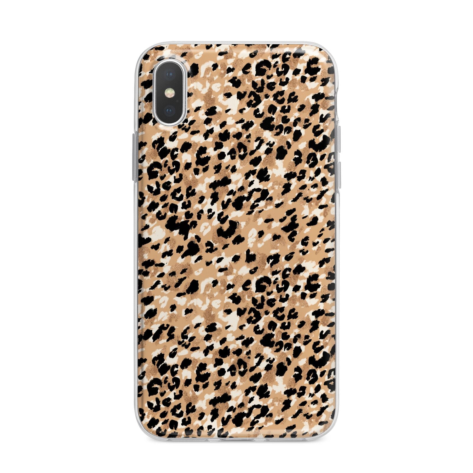 Leopard Print iPhone X Bumper Case on Silver iPhone Alternative Image 1