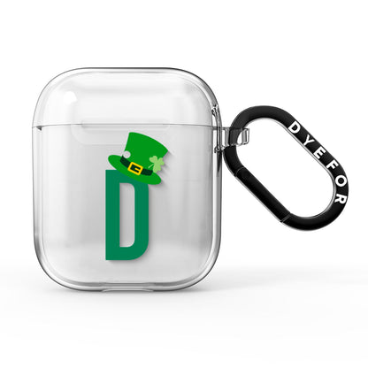 Leprechaun Hat Custom Monogram AirPods Clear Case