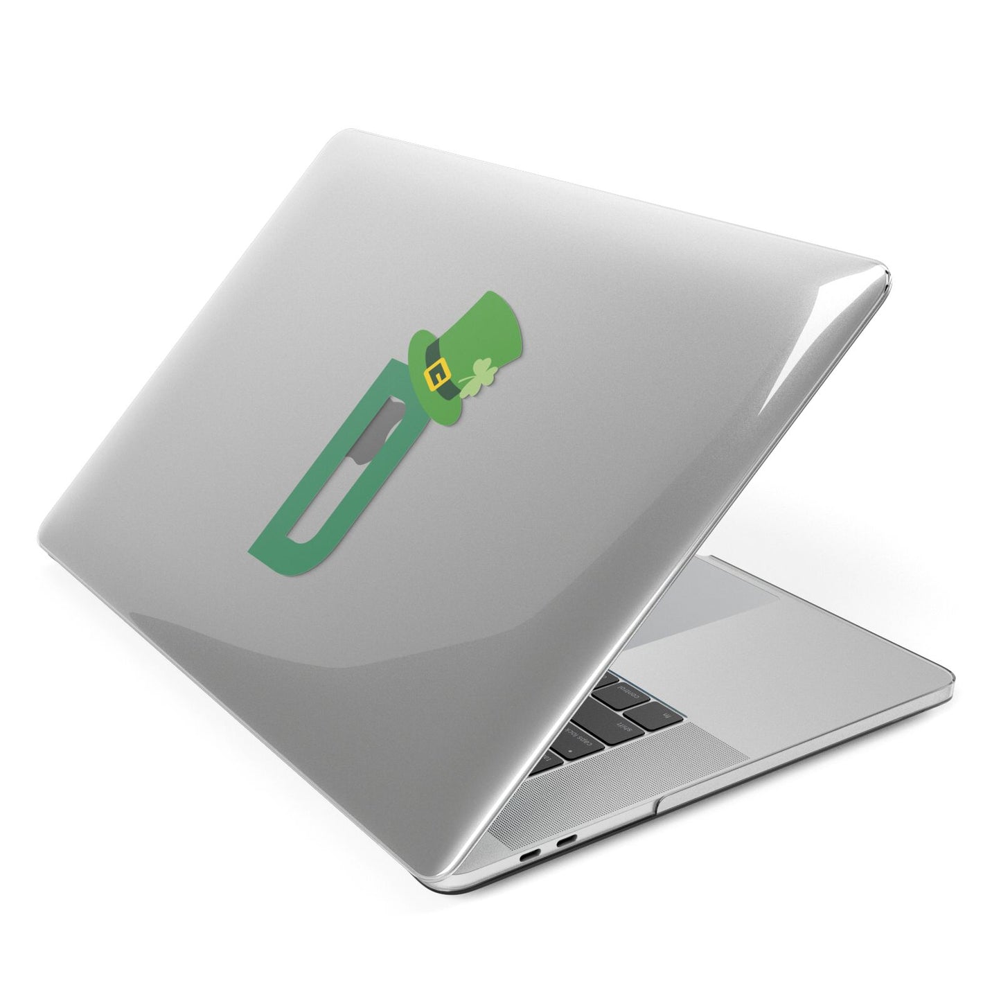Leprechaun Hat Custom Monogram Apple MacBook Case Side View