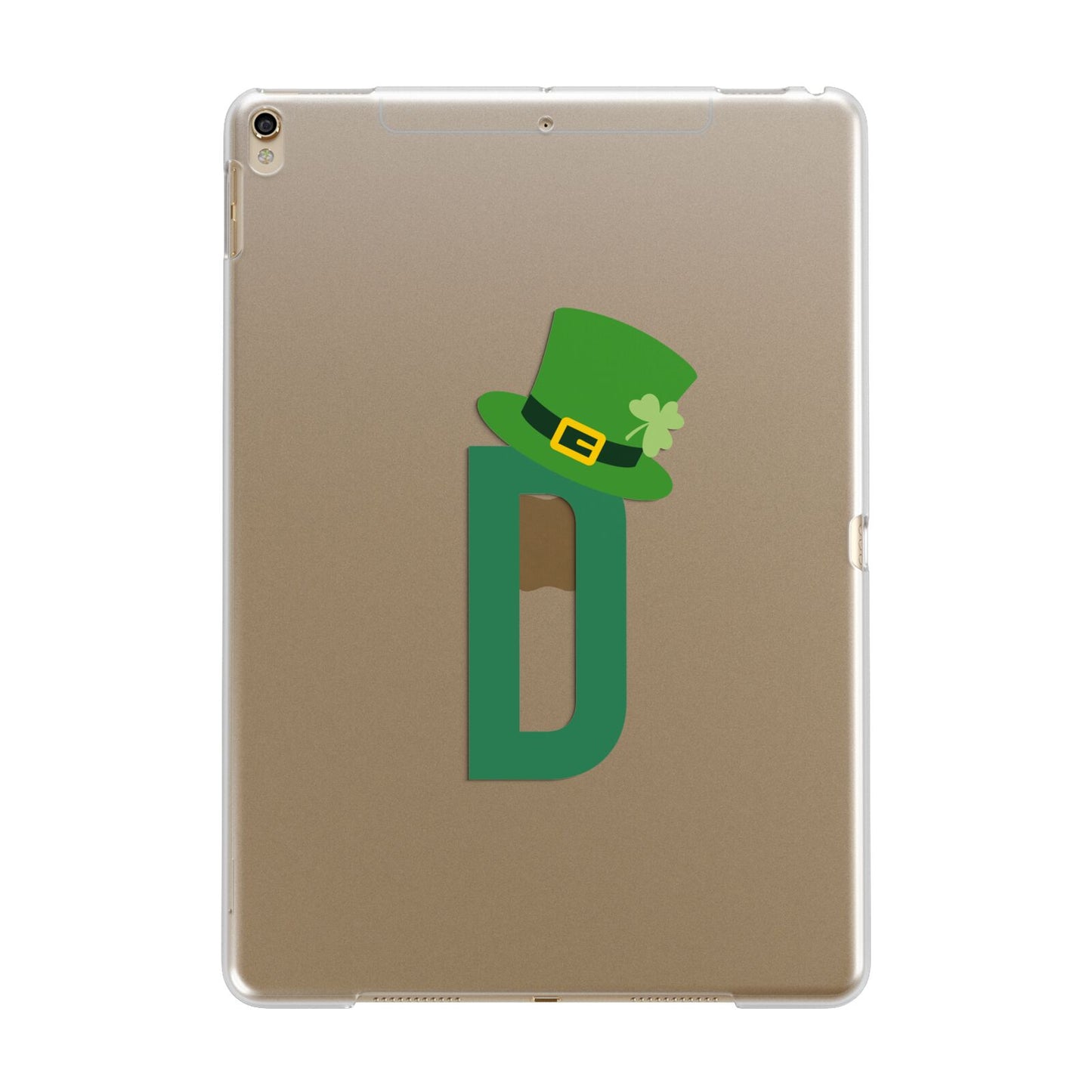 Leprechaun Hat Custom Monogram Apple iPad Gold Case