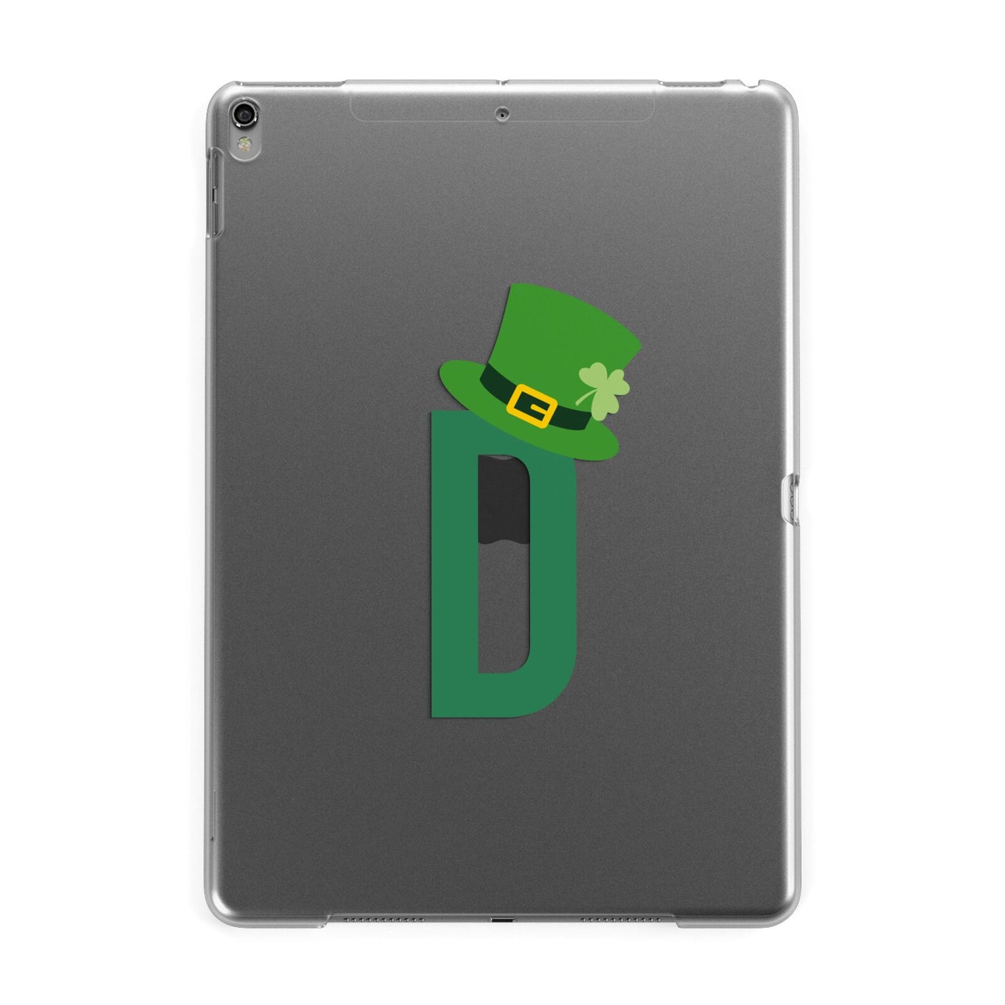 Leprechaun Hat Custom Monogram Apple iPad Grey Case