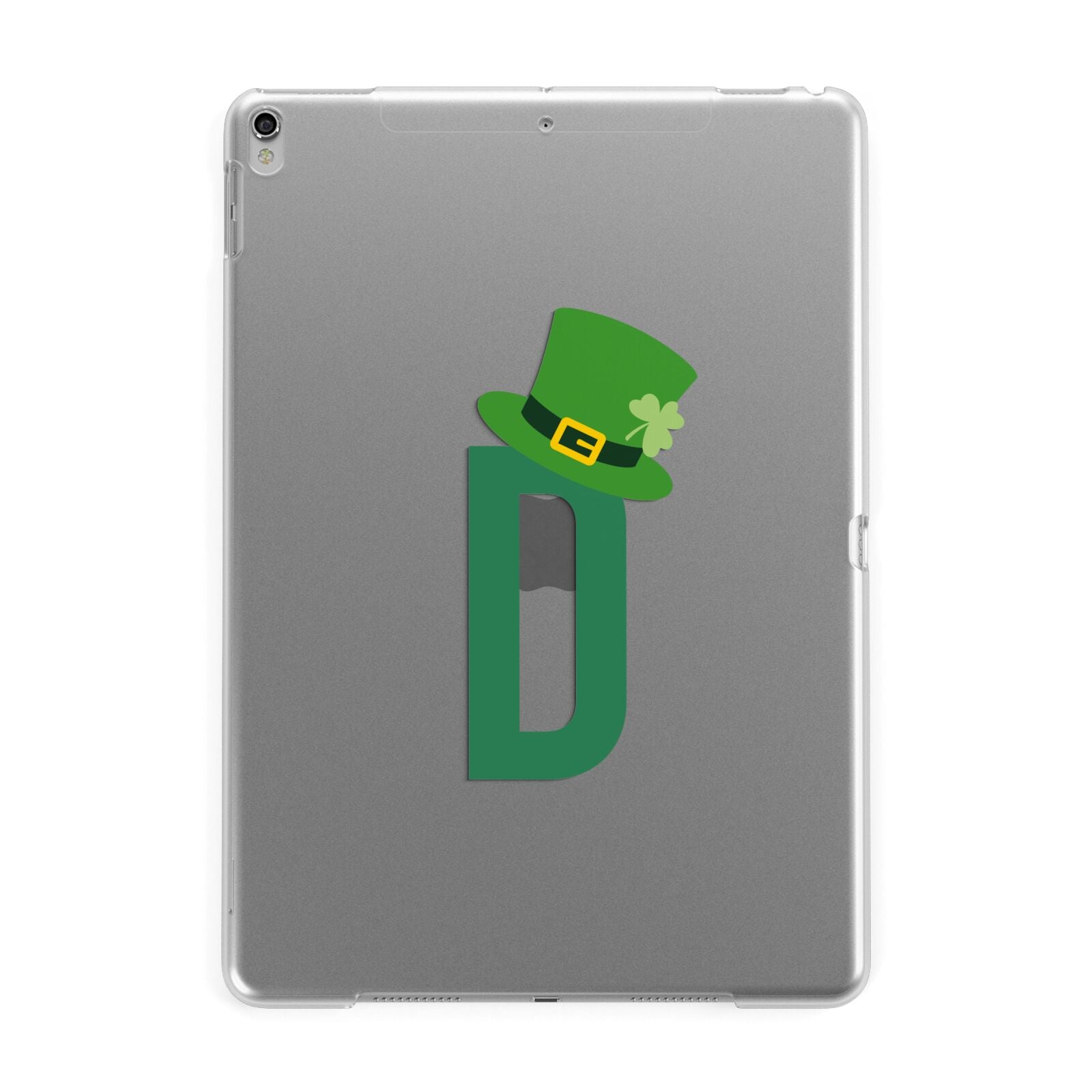 Leprechaun Hat Custom Monogram Apple iPad Silver Case