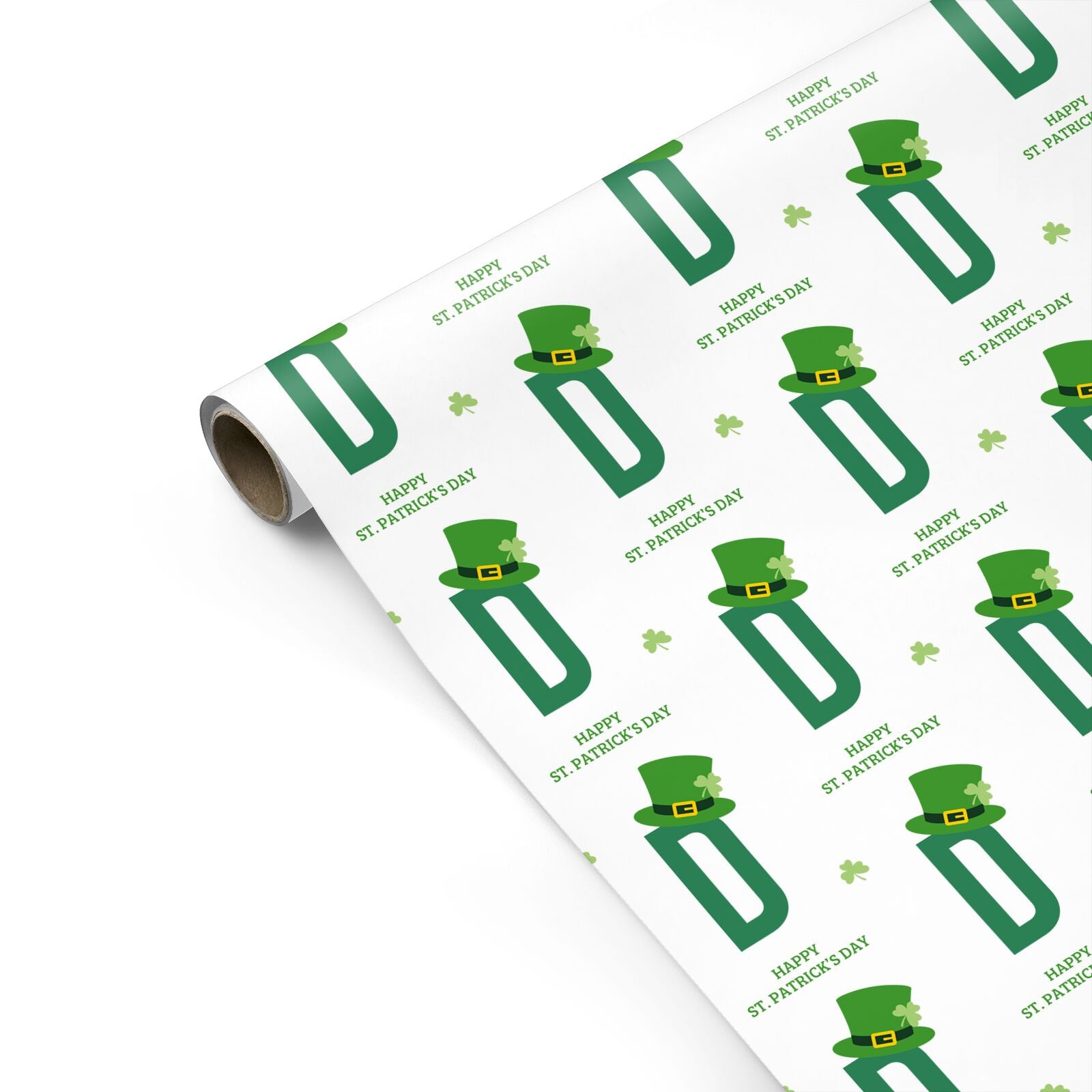 Leprechaun Hat Custom Monogram Personalised Gift Wrap