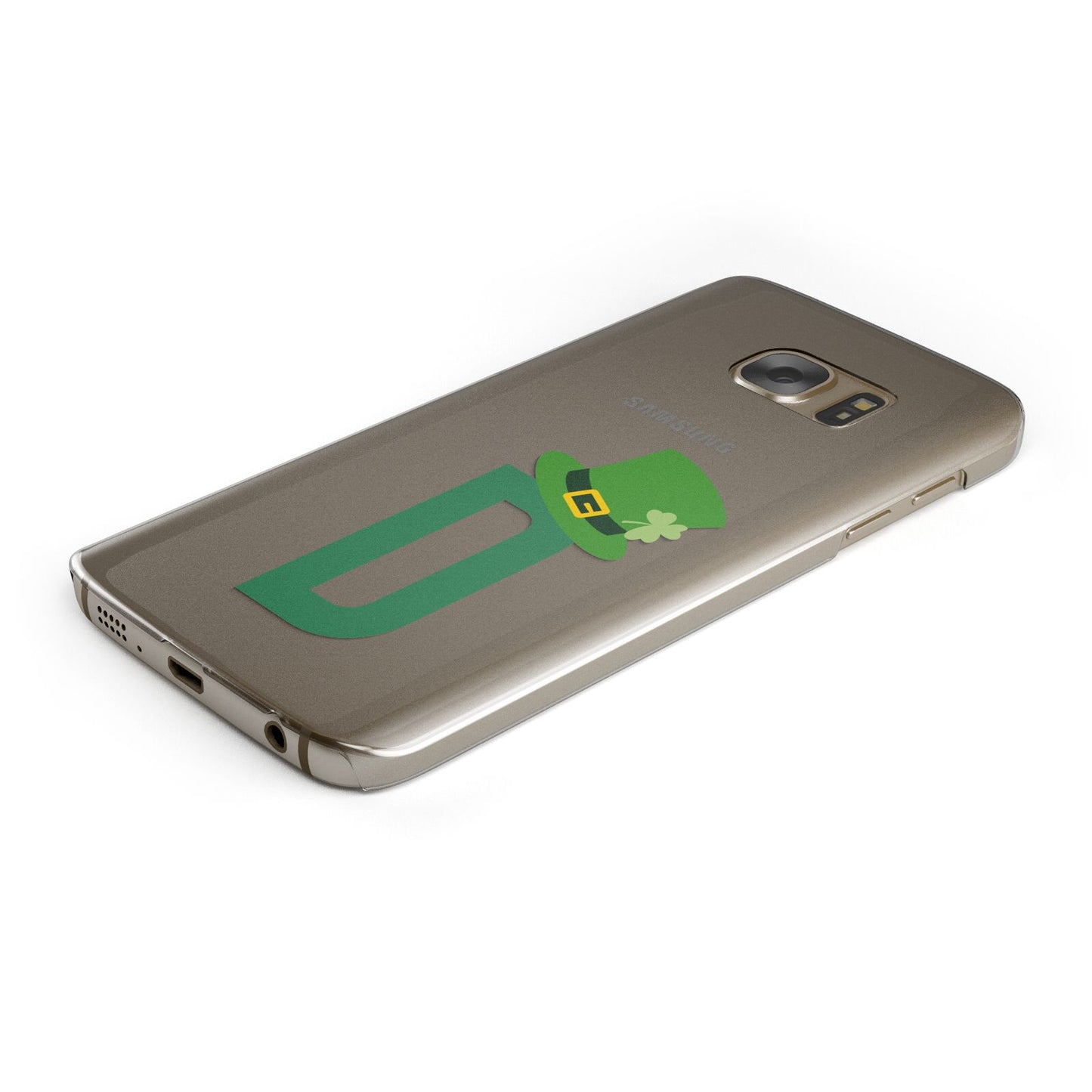 Leprechaun Hat Custom Monogram Samsung Galaxy Case Bottom Cutout