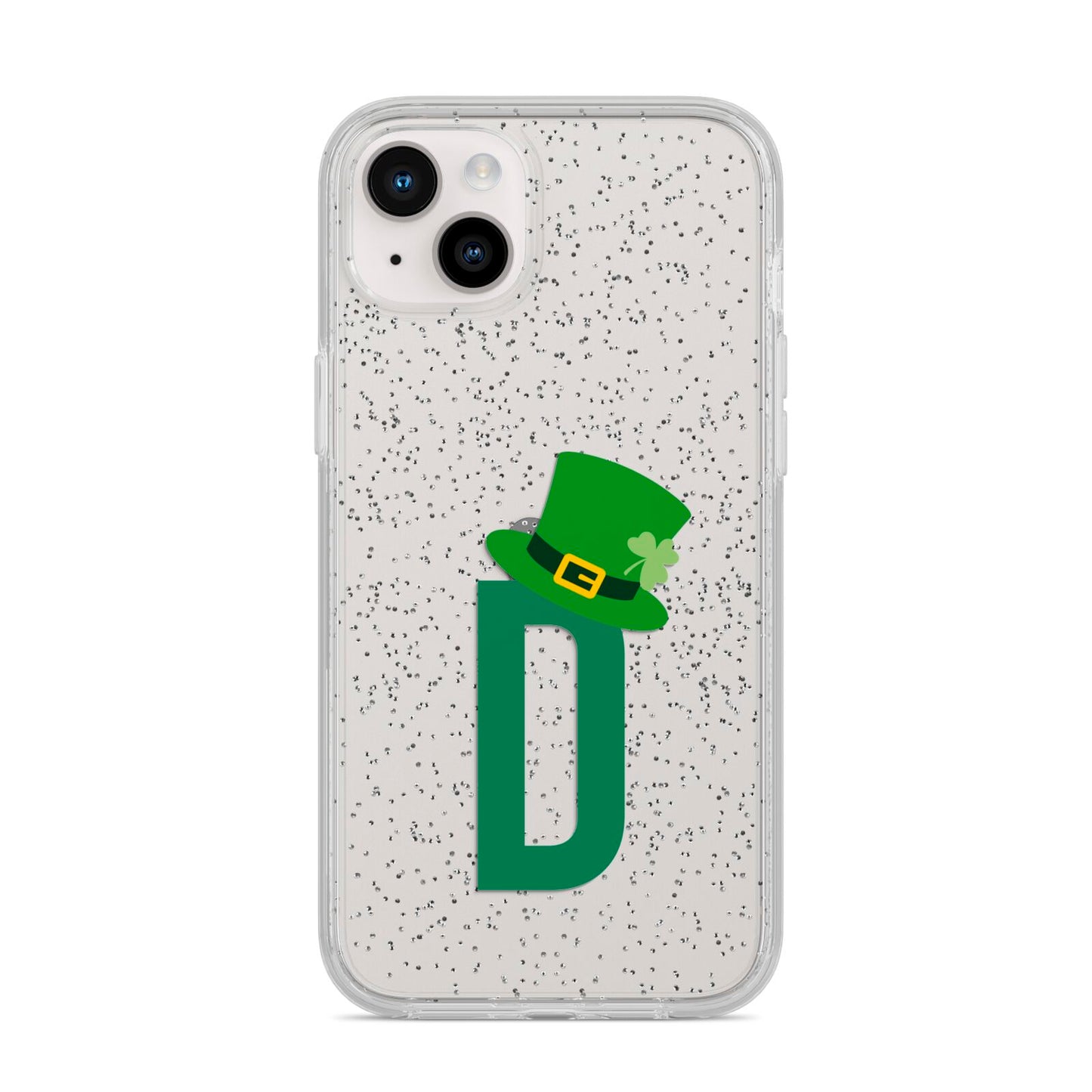 Leprechaun Hat Custom Monogram iPhone 14 Plus Glitter Tough Case Starlight