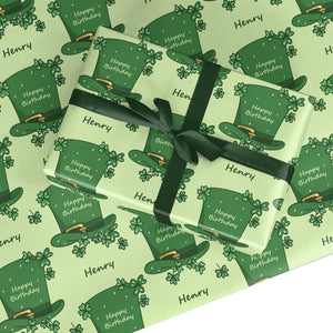 Kobold-Hut-personalisiertes alles Gute zum Geburtstag-Geschenkpapier