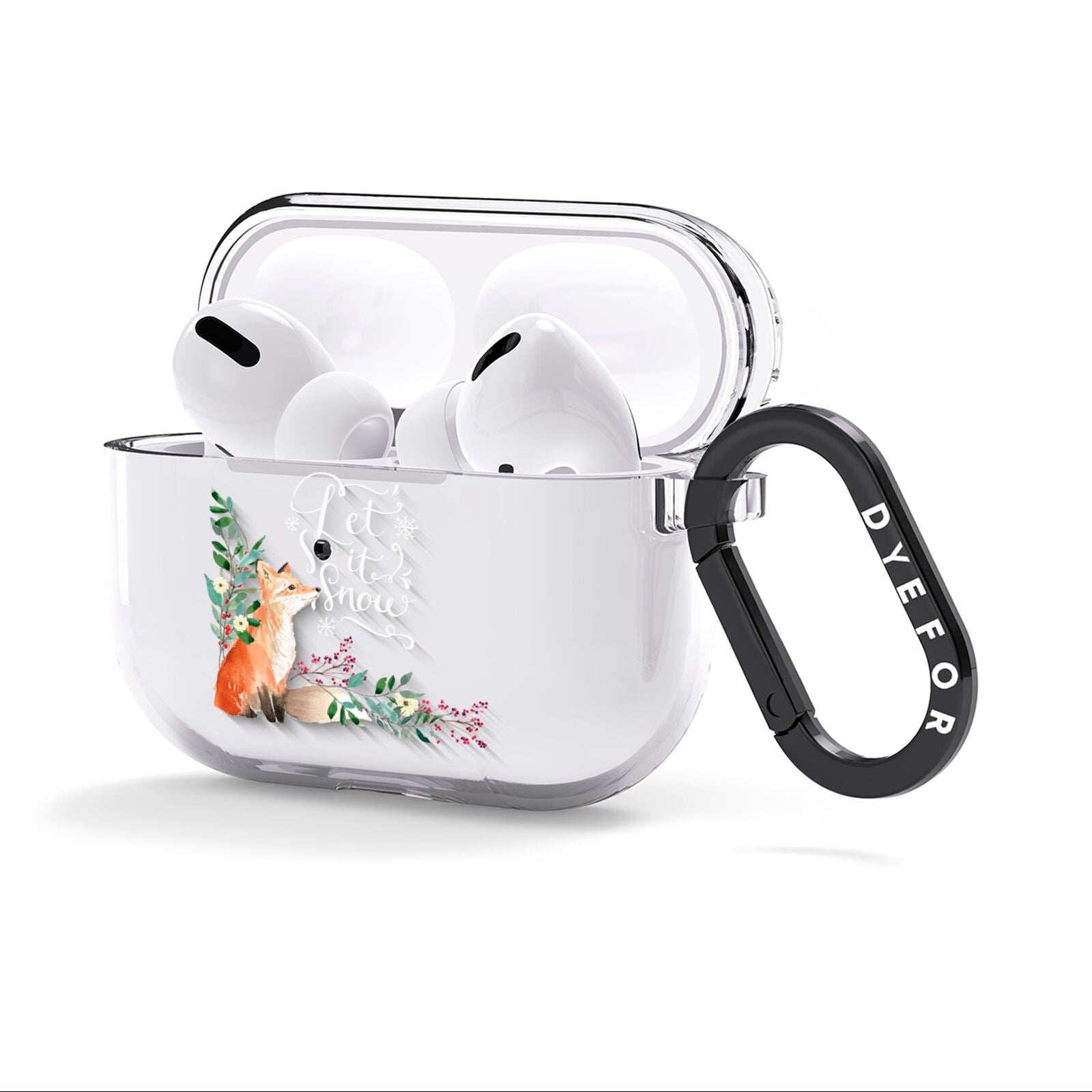 Let It Snow Christmas AirPods Clear Case 3rd Gen Side Image
