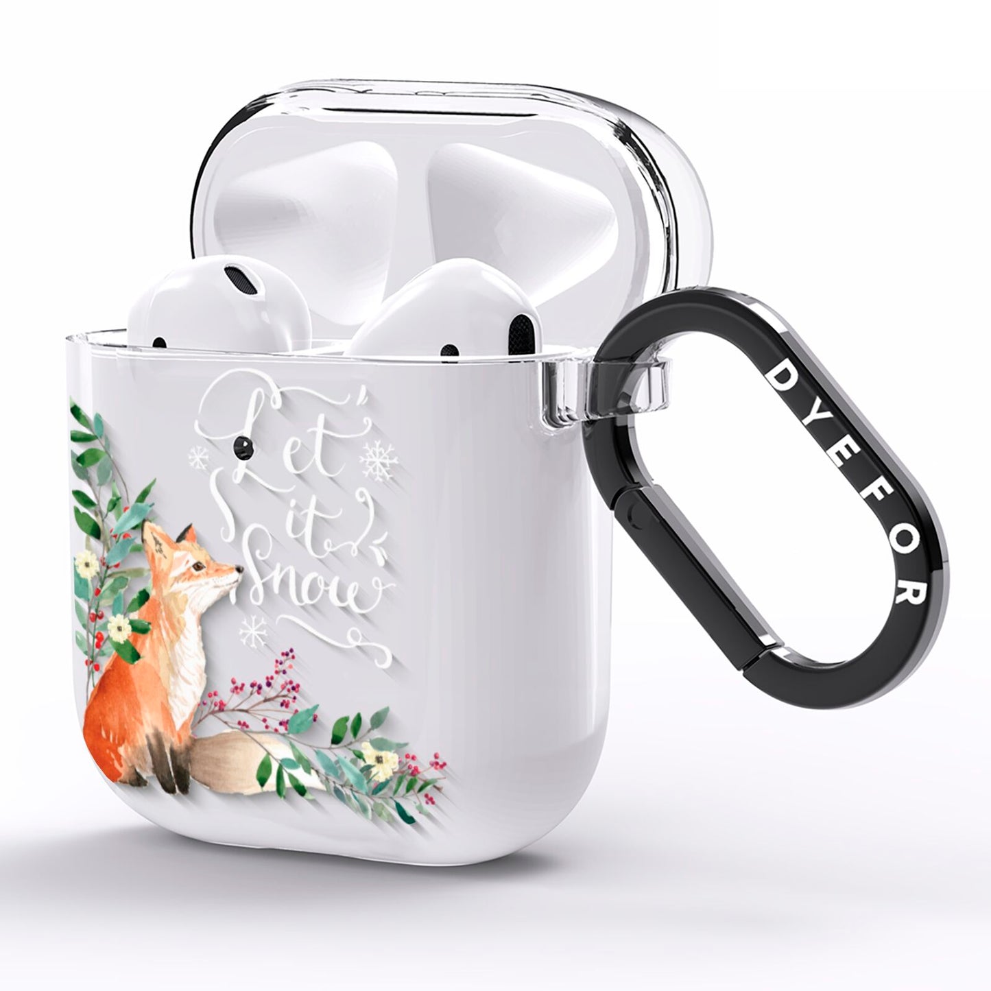 Let It Snow Christmas AirPods Clear Case Side Image