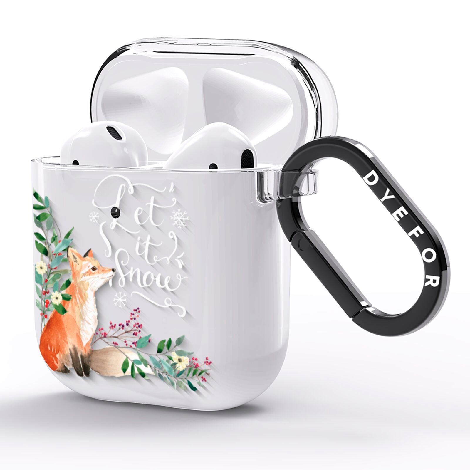 Let It Snow Christmas AirPods Clear Case Side Image